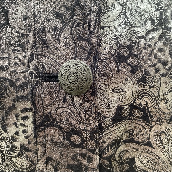 Chicos Jacket Black & Silver Design - Picture 13 of 16